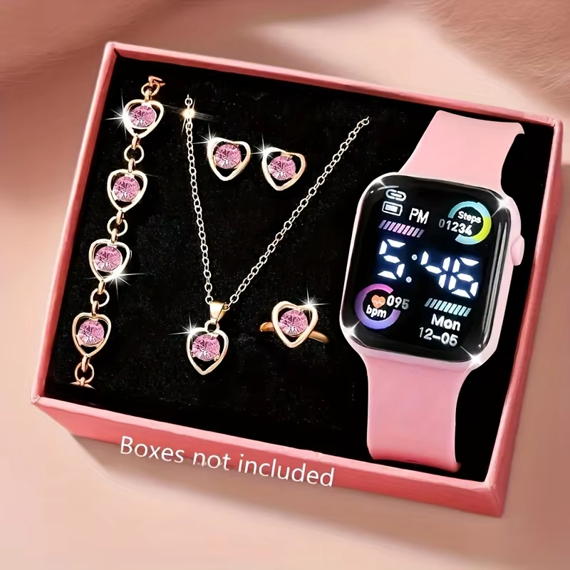 6-piece fashion watch jewelry set